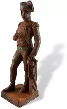 Aubaho Napoleon Skulptur, Eisen, Rost-Optik, 57cm