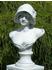 JS-GartenDeko Beton Figur Büste Frau mit Hut (H 39 cm)
