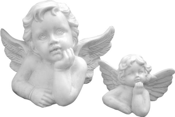 Tiefes-Kunsthandwerk Engel Skulptur 2-er Set