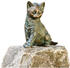 Rottenecker Bronze-Katze sitzend 12x8x13cm Braun