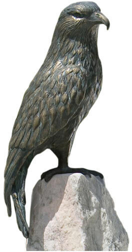 Rottenecker Bronze-Figur Roter Milan Braun