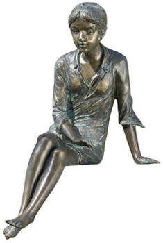Rottenecker Bronze-Figur Berrit 33x28x48cm Kupfer/Hellblau