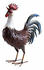 Aubry Gaspard Red and white lacquered metal rooster