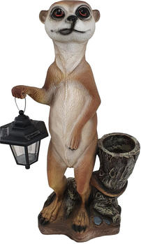 Figurendiscounter Dekofigur Erdmännchen mit Lampe 62 x 32 x 17 cm (0660353384)