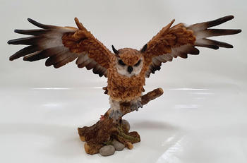 Figurendiscounter Dekofigur Eule mit breiten Flügeln 30 x 47 x 17 cm (0660103619)