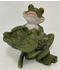 Figurendiscounter Dekofigur Frosch Blatt Vogeltränke 22,5 x 19,5 x 24,5 cm (0660103629)