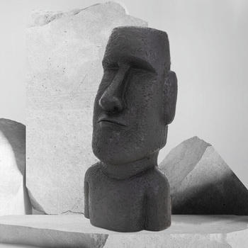 ECD Germany Moai Rapa Nui Kopf Figur Steinguss anthrazit (300001243)