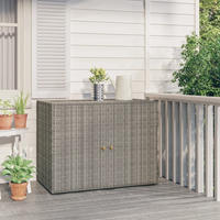 Gartenschrank Grau 100x55,5x80 Cm Poly Rattan Vidaxl