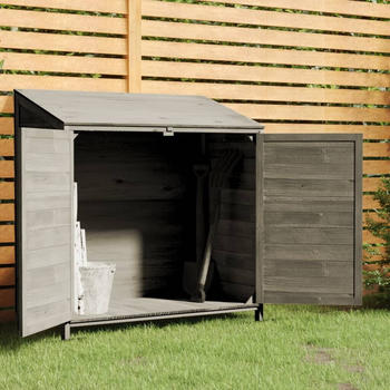 vidaXL Gerätehaus Anthrazit 102x52x112 cm Massivholz Tanne (152184)