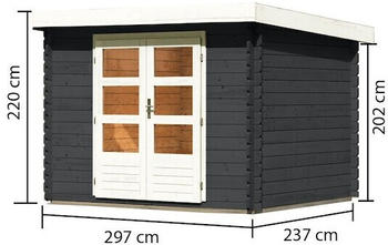 Karibu Bastrup 4 554x333cm Holz Mit Seitendach Anthrazit Test - ab 2.542,17  € (Januar 2024)