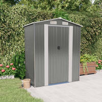 Vidaxl Garden Shed Light Grey 192x108x223 Cm Galvanised Steel
