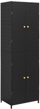 vidaXL Garden Storage Cabinet 59x40x180 cm Black (319872)