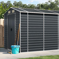 vidaXL Ger&auml;tehaus Anthrazit 191x640x198 cm Verzinkter Stahl