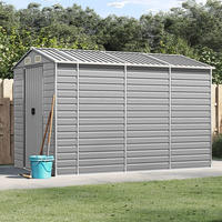 vidaXL Gartenhaus Hellgrau 191 x 300 x 198 cm Verzinkter Stahl