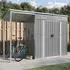vidaXL Gartenhaus mit Schleppdach 277 x 107 x 181 cm Stahl