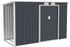 Juskys Gerätehaus M mit Holzunterstand links 130 x 213 x 171 cm Stahl dunkelgrau (22646)