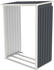 Juskys Gerätehaus M mit Holzunterstand links 130 x 213 x 171 cm Stahl dunkelgrau (22646)