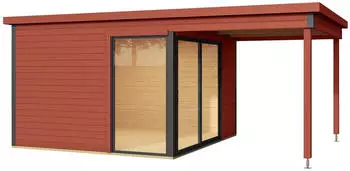 Lasita Domeo 2 anthrazit/schwedenrot 500x300 cm
