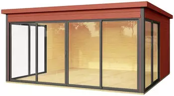 Lasita Domeo 5 anthrazit/schwedenrot 418x418 cm