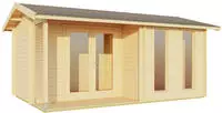 LASITA MAJA Gartenhaus "Riverside" Blockbohlenhaus 28mm, mit Terrasse