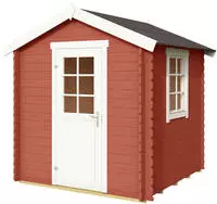 LASITA MAJA Gartenhaus "Wels 1" Blockbohlenhaus 28mm, Fundamentmass 2000x2000,