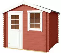 LASITA MAJA Gartenhaus "Wels 2" Blockbohlenhaus 28mm, Fundamentmass 2300x2300,