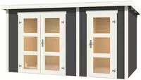 LASITA MAJA Gartenhaus "Zambezi XL" Blockbohlenhaus 28mm 2-Raum