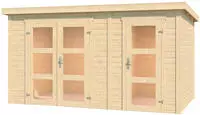 LASITA MAJA Gartenhaus "Zambezi XL" Blockbohlenhaus 28mm 2-Raum