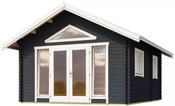 Lasita Blockbohlenhaus Caroline 2.2 390x575 cm carbongrau