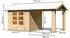 Karibu Theres 3 Gartenhaus (484 x 244 cm) inkl. 1 Dachausbauelement naturbelassen