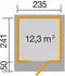Weka Garden House 172 (235 x 241cm) natur