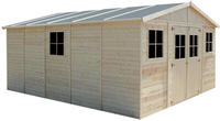 Holz Gartenschuppen - Abstellkammer Mit Fenstern - H246 X 418 X 522 Cm/ 20 M2