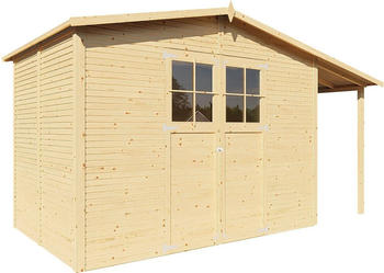 Konifera Alto 4 Plus Fineline Satteldach BxT: 440x209 cm mit Anbaudach