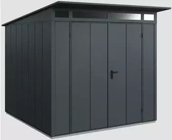 Hörmann EcoStar Elegant mit Pultdach Typ 2, 238 x 238 cm, anthrazitgrau, 5,7 m², 2-flüglige Tür