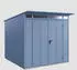 Hörmann EcoStar Elegant mit Pultdach Typ 2, 238 x 238 cm, taubenblau, 5,7 m², 2-flüglige Tür