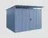 Hörmann EcoStar Elegant mit Pultdach Typ 3, 238 x 303 cm, taubenblau, 7,2 m², 2-flüglige Tür