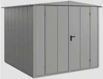 Hörmann EcoStar Elegant mit Satteldach Typ 2, 238 x 238 cm, graualuminium, 5,7 m², 2-flüglige Tür