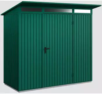 Hörmann EcoStar Trend mit Pultdach Typ 1, 108 x 238 cm, moosgrün, 2,6 m², 1-flüglige Tür