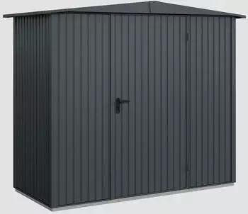 Hörmann EcoStar Trend mit Satteldach Typ 1, 108 x 238 cm, anthrazitgrau, 2,6 m², 1-flüglige Tür