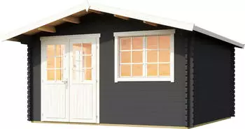 Lasita Norderney 3 BxT: 444,6x480 cm Set mit Fu&szlig;boden carbongrau