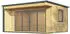 Weka Designhaus Cubilis 4.0 + Lamellenelementen 45mm natur 518 x 421 cm (41250406000)