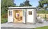 Weka Gartenhaus 254 hellgrau/weiß 28mm 370 x 200 cm (Gr. 1) (25437204500)