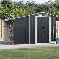 vidaXL Ger&auml;tehaus Anthrazit 277x192,5x179 cm Verzinkter Stahl