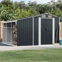 vidaXL Ger&auml;tehaus Anthrazit 277x279x179 cm Verzinkter Stahl