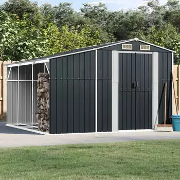 vidaXL Ger&auml;tehaus Anthrazit 277x279x179 cm Verzinkter Stahl (3188293)