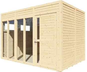 Bertilo Cubo 3 Office inkl. Fußboden 336 x 234 cm natur