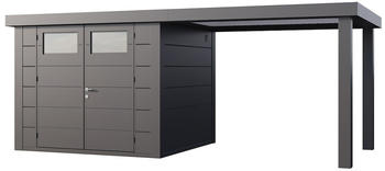 Telluria Classico 2724 552 x 238 cm anthrazit mit Seitendach 280 cm rechts