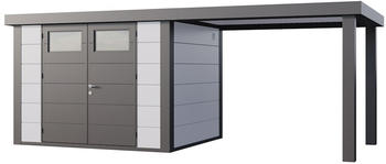 Telluria Classico 3024 582 x 238 cm wei&szlig; mit Seitendach 280 cm rechts