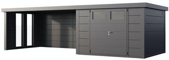 Telluria Classico 3030 760 x 298 cm anthrazit mit 2 Fenster und Lounge-Anbau links