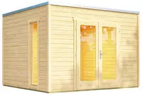 weka Gartenhaus "Designhaus P285" mit Panorama-Glast&uuml;ren und hohem Fenster